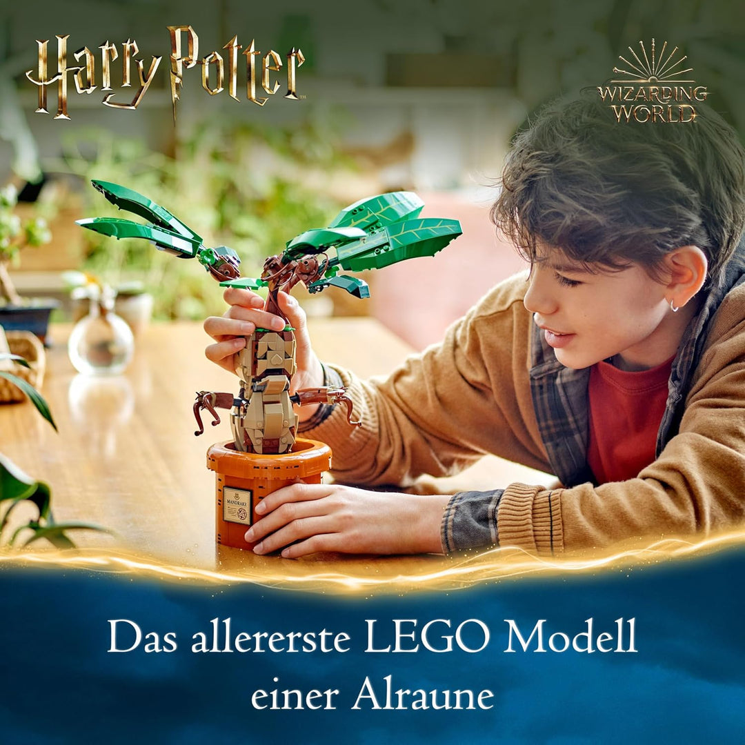 LEGO Harry Potter Zaubertrankpflanze: Alraune, Pflanzen-Spielzeug mit Topf, magisches Geschenk für M