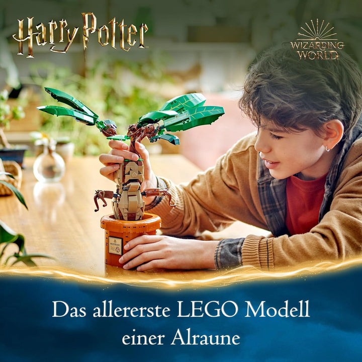 LEGO Harry Potter Zaubertrankpflanze: Alraune, Pflanzen-Spielzeug mit Topf, magisches Geschenk für M