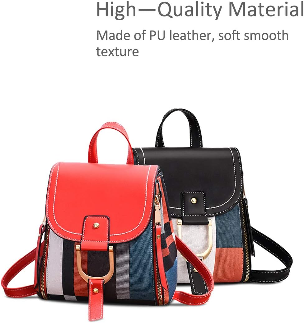 NICOLE&DORIS Damen Rucksack Kleiner Rucksack Umhängetasche Handtaschen Rucksack für Damen Leder Ruck