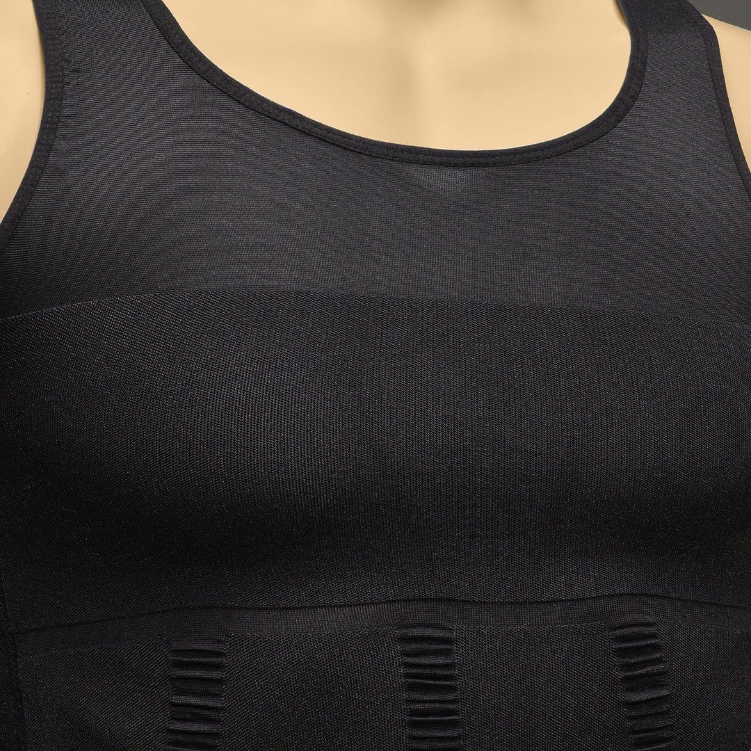 Odoland Unterhemden Herren Shapewear 3er Pack Tank Top Compression Shirt Kompressionsshirt Bauchweg