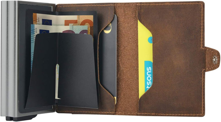 Premium Herren Portmonee RFID Schutz Kartenetui Business Geldbörse feinstes A++ Echtleder mogdi Nano