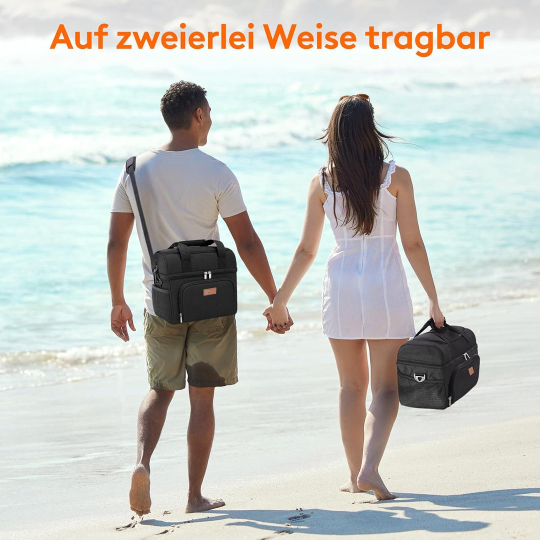 Lifewit Grosse Kühltasche 14.6L 18 Dosen, Kühlbox Faltbar, Isolierte Lunch Tasche, Leichte, Tragbare