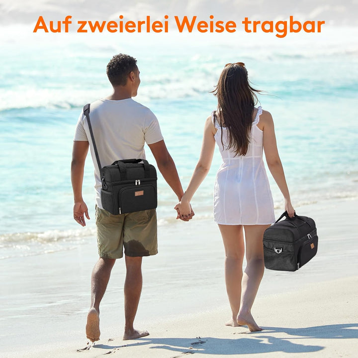 Lifewit Grosse Kühltasche 14.6L 18 Dosen, Kühlbox Faltbar, Isolierte Lunch Tasche, Leichte, Tragbare