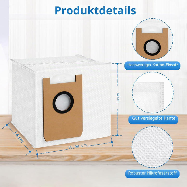 14 Stück Staubbeutel für AIRROBO T20+/ T25+/ T30+/ T25+C/ GT21 Saugroboter Staubbeutel Ersatzkit, 3