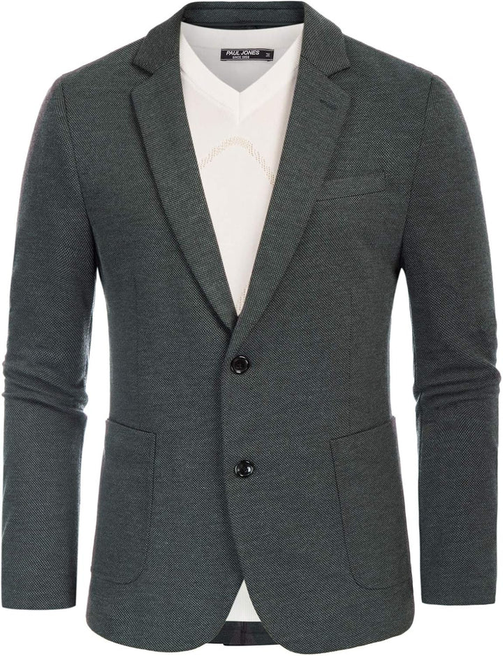 PJ PAUL JONES Sakko Herren Sportlich Klassisch British Blazer 2 Knöpfe Modern Strick Blazer Anzugjac
