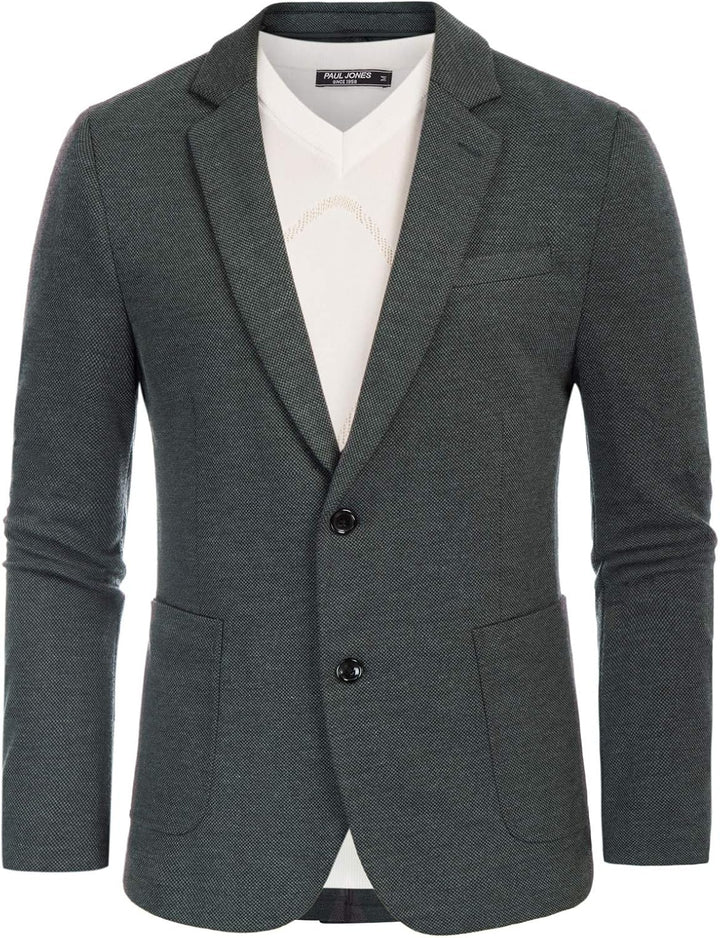 PJ PAUL JONES Sakko Herren Sportlich Klassisch British Blazer 2 Knöpfe Modern Strick Blazer Anzugjac