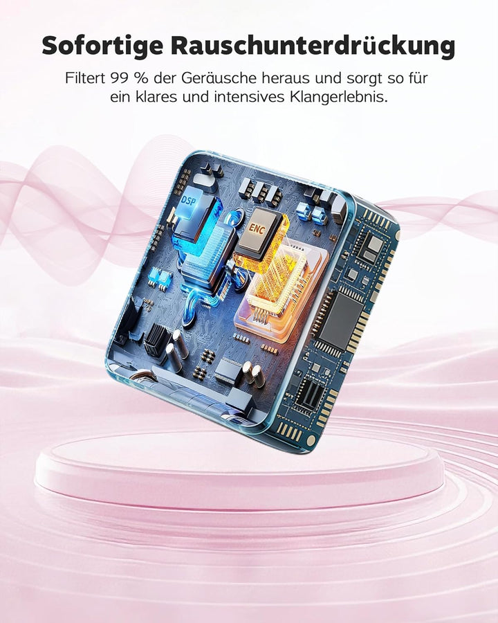 Kabelloses Lavalier-Mikrofon für iPhone, Android und Kameras–Mini-Mikrofon mit digitaler Anzeige und