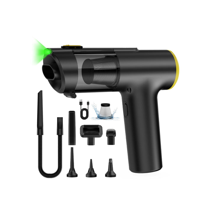 Handstaubsauger Akku, 60Mins 28000Pa Auto Staubsauger Kabellos, 3-in-1 Saugen & Blasen, LED-Display