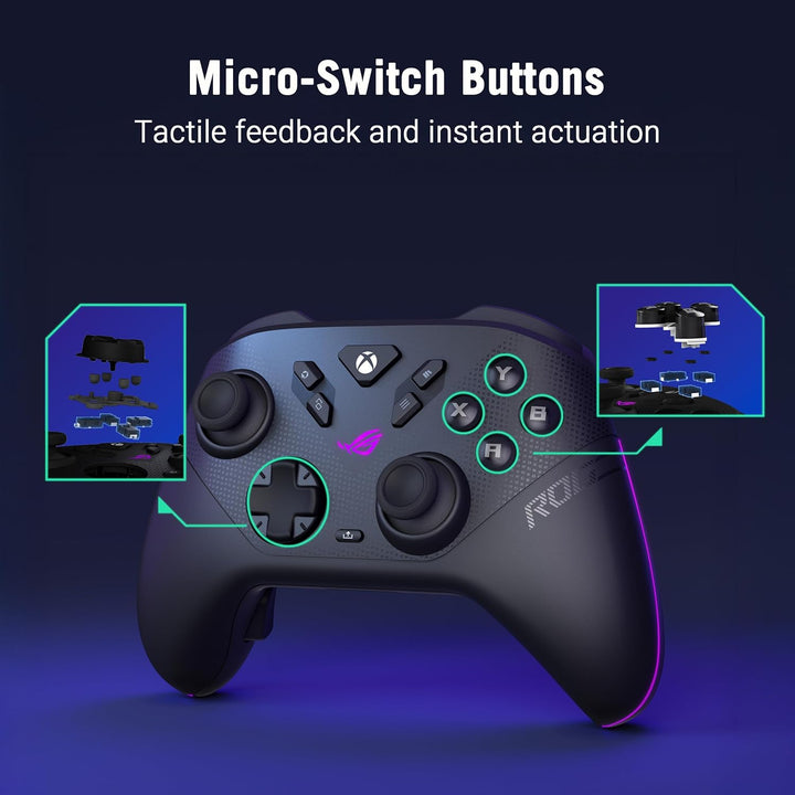 ASUS ROG Raikiri II Xbox Wireless Gaming Controller - 2,4 GHz/BT/3,5 mm, TMR Joysticks, rutschfester