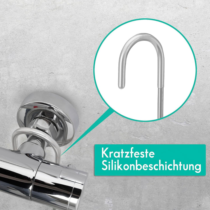 kowald ® Duschkorb zum Einhängen in die Armatur - Edelstahl - 100% Rostfrei Einhängen Armatur Edelst