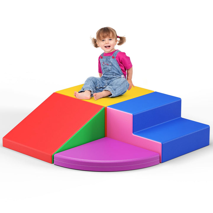 Baby-Schaumstoffbausteine, Softplay-Set für Kleinkinder von 1–3 Jahren, Baby-Kletterturm mit Rutsche