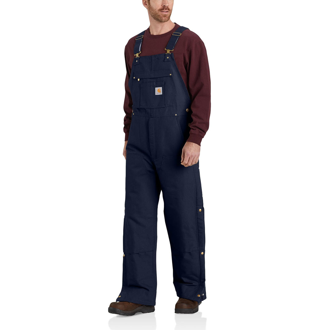 Carhartt Herren Isolierter Overall mit lockerer Passform, Enten Lätzchen und Latzhose, Dunkles Marin
