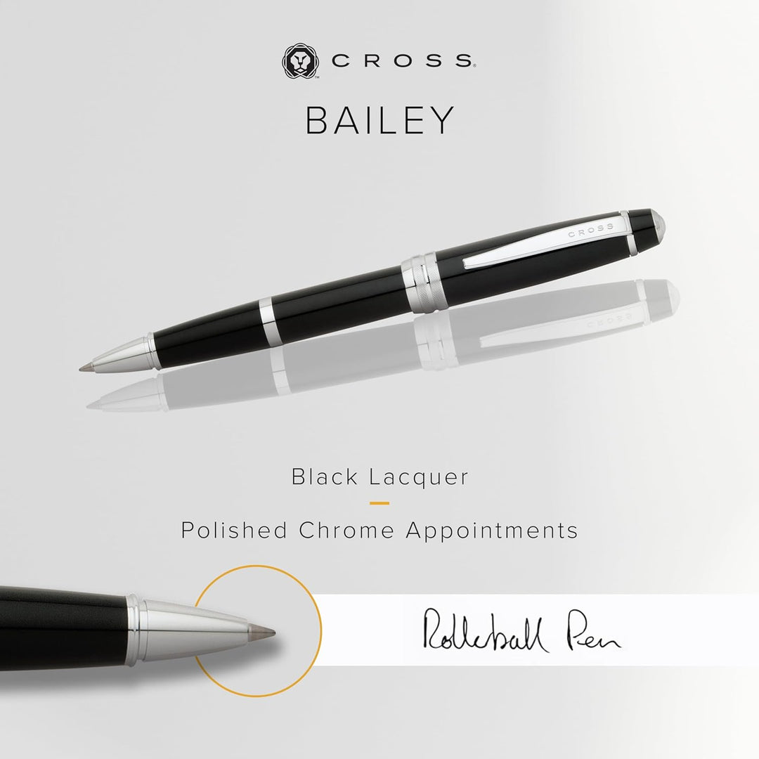 Cross Bailey Rollerball Selectip Pen (Schreibfarbe schwarz, Strichstärke M, in Premium Geschenkbox)