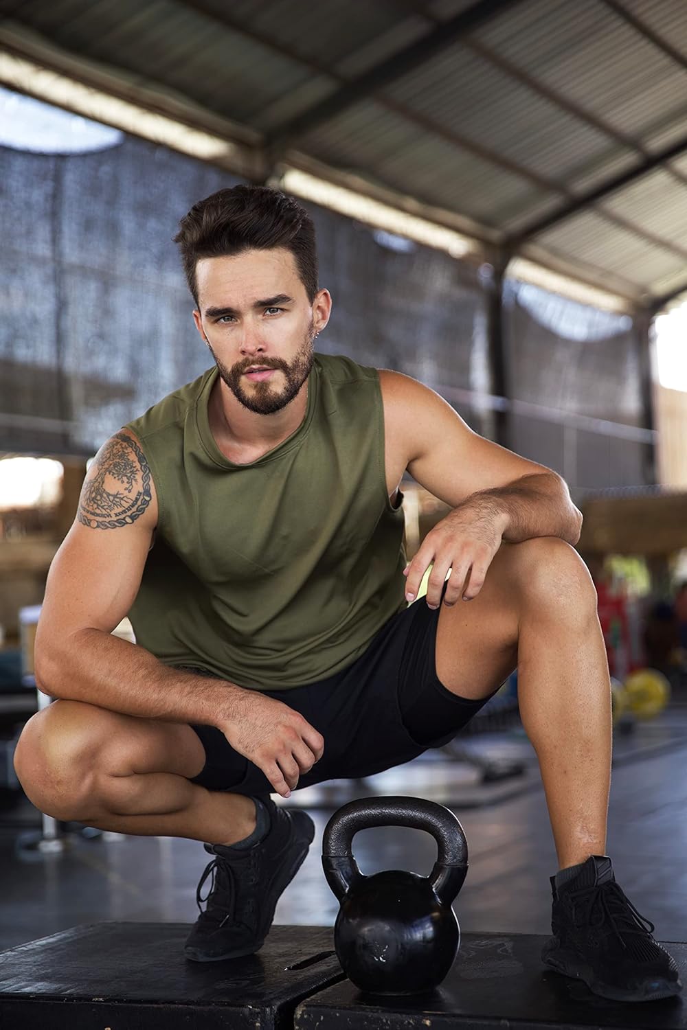 HUAKANG 3/5er Pack Tank Top Herren Ärmelloses Shirt Fitness Achselshirt Unterhemd Schnelltrocknendes