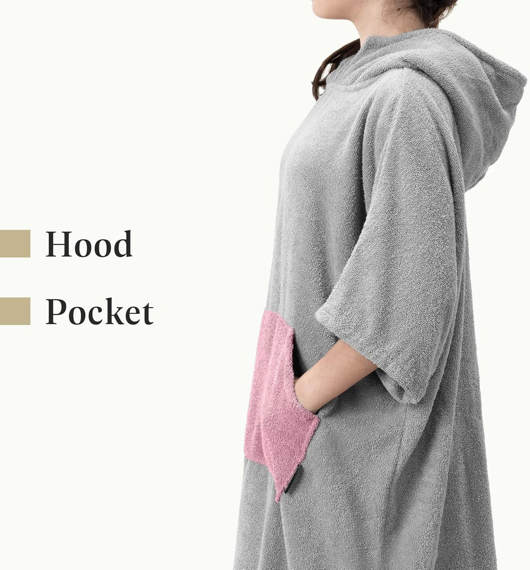 HOMELEVEL Surf und Badeponcho für Kinder - Poncho Handtuch - Badeponcho - Bademantel für Kinder - 10