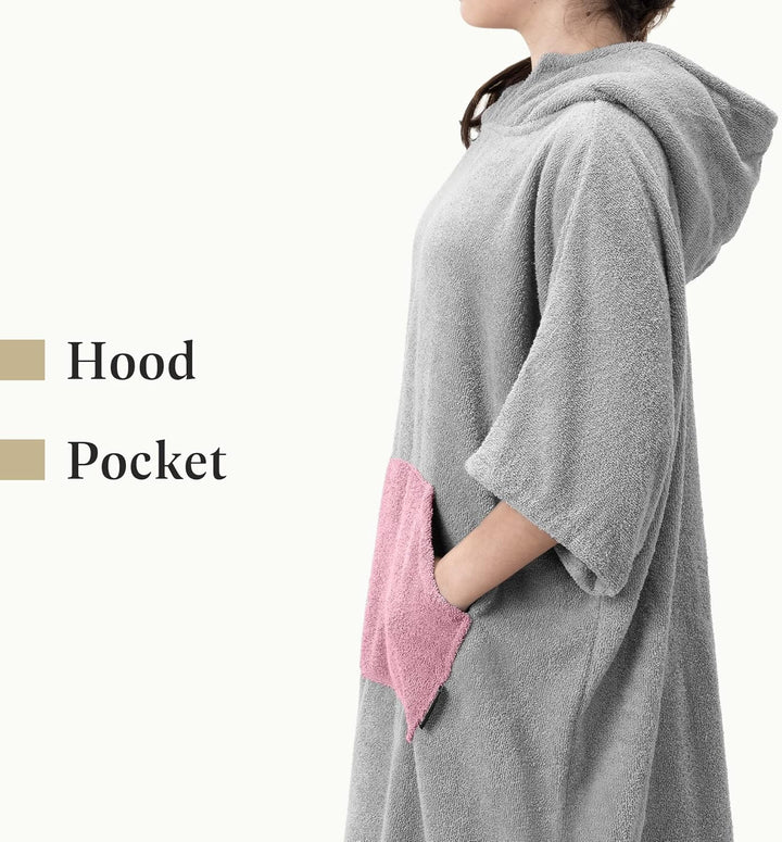 HOMELEVEL Surf und Badeponcho für Kinder - Poncho Handtuch - Badeponcho - Bademantel für Kinder - 10