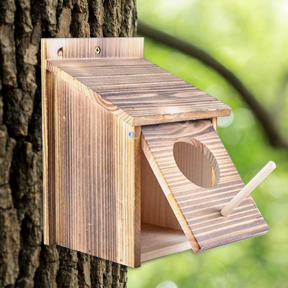 Nistkasten Bausatz Rotkehlchen, Nistkasten für Meise, Vogelhaus Wetterfest aus Holz, Vogelhäuschen Z