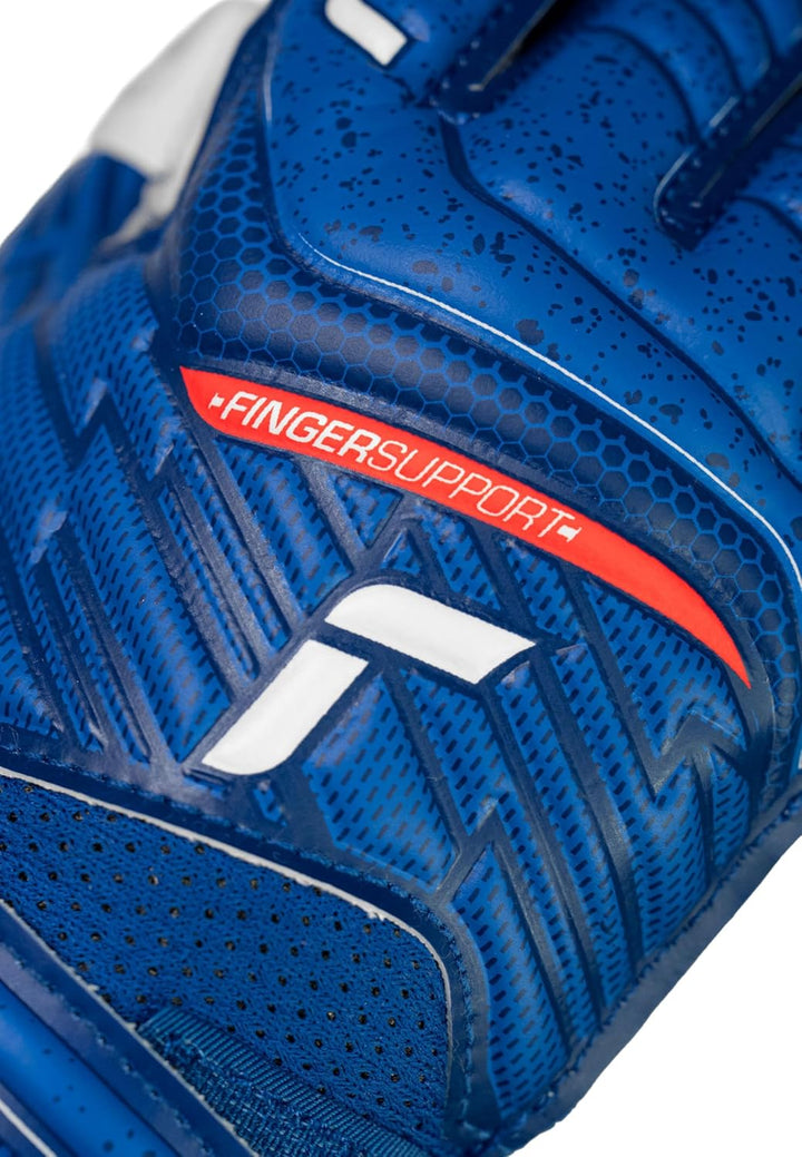 Reusch Unisex Torwarthandschuhe Attrakt Grip Finger Support Junior blau / weiss 3.5, blau / weiss 3.