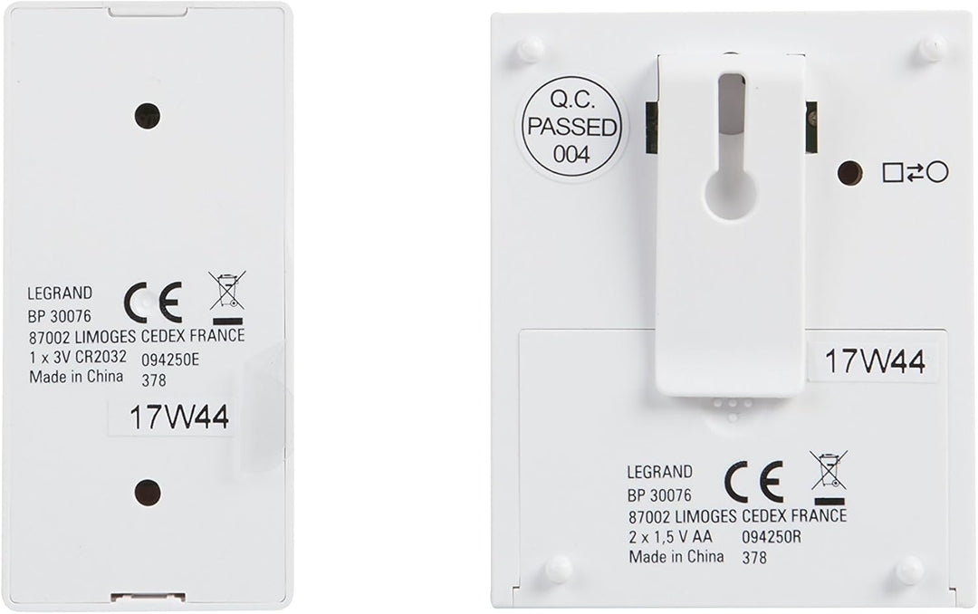 LEGRAND, Funkklingel-Set schnurlos mit 50m Reichweite, 32 Melodien, Schutzart IP44, batteriebetriebe