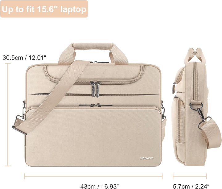 DOMISO Laptoptasche 15-15,6 Zoll Wasserdicht Laptop Tasche Aktentasche Schultertasche Notebooktasche