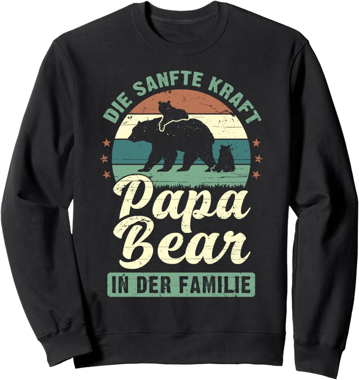 Papa Bear, 2 Bären-Welpen, Papa 2 Kinder, Vatertag, Bär Sweatshirt