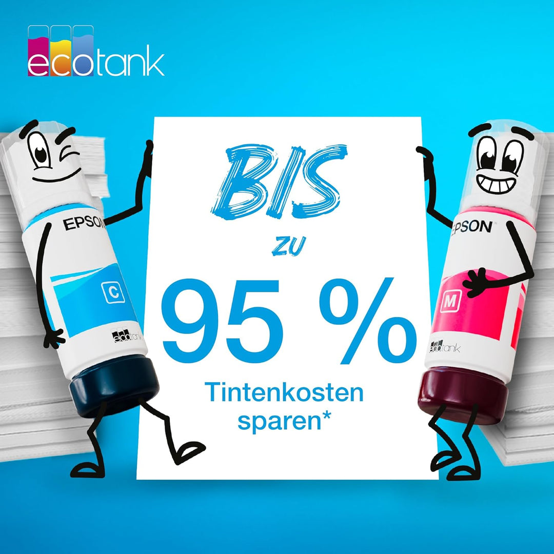 Epson C13T00P640 Tinte (4) Cyan, Magenta, Gelb, Schwarz 65 ml Flasche, EcoTank 104 cyan, magenta, ge