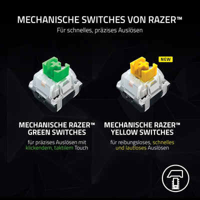 Razer BlackWidow V3 Pro (Yellow Switch) - Kabellose Mechanische Gaming Tastatur (Geräuschlose Mechan