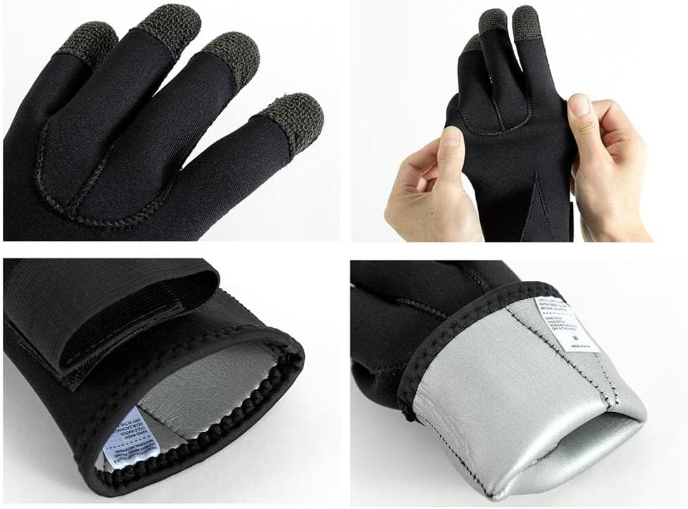 KKPLZZ Tauchhandschuhe aus Biofaser, schnittfest, rutschfest, für Schnorcheln, Tauchen, Surfen, Kaja