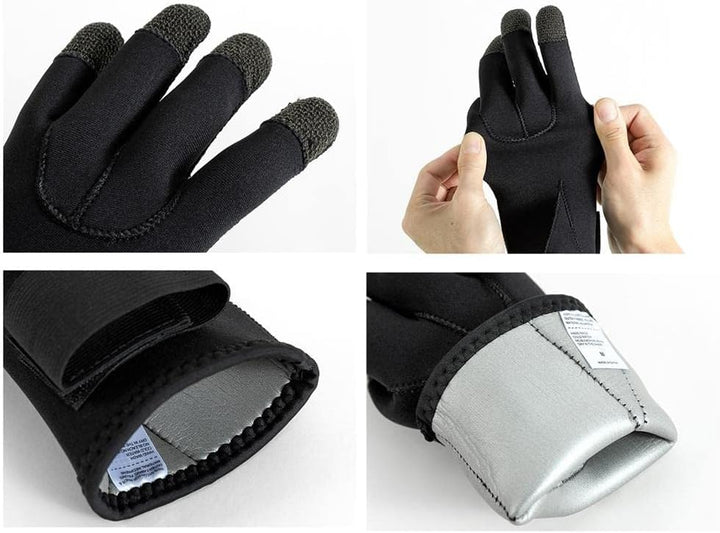 KKPLZZ Tauchhandschuhe aus Biofaser, schnittfest, rutschfest, für Schnorcheln, Tauchen, Surfen, Kaja