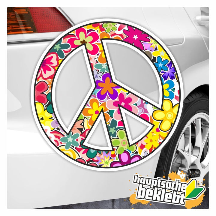 Kiwistar - Autoaufkleber - Peace Aufkleber - für Auto, Laptop, Fahrrad, LKW, Motorrad Aufkleber mehr