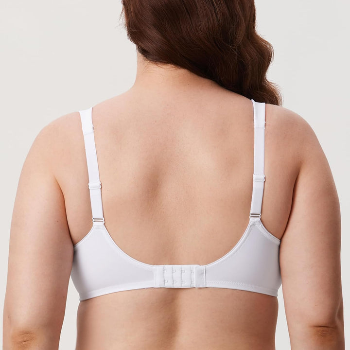 DELIMIRA Damen T-Shirt Minimizer BH mit Bügel GroÃŸe GröÃŸen Ohne Gepolstert 75B Weiss, 75B Weiss