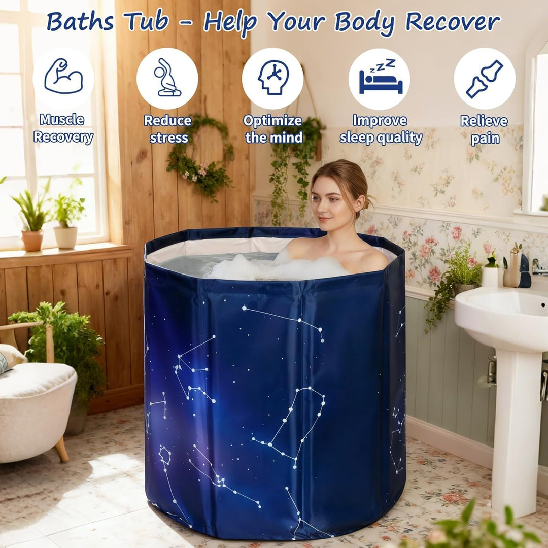 Simcat Tragbare faltbare Badewanne, Eisbadewanne für Kaltwassertherapie, Training, Badezimmer, freis