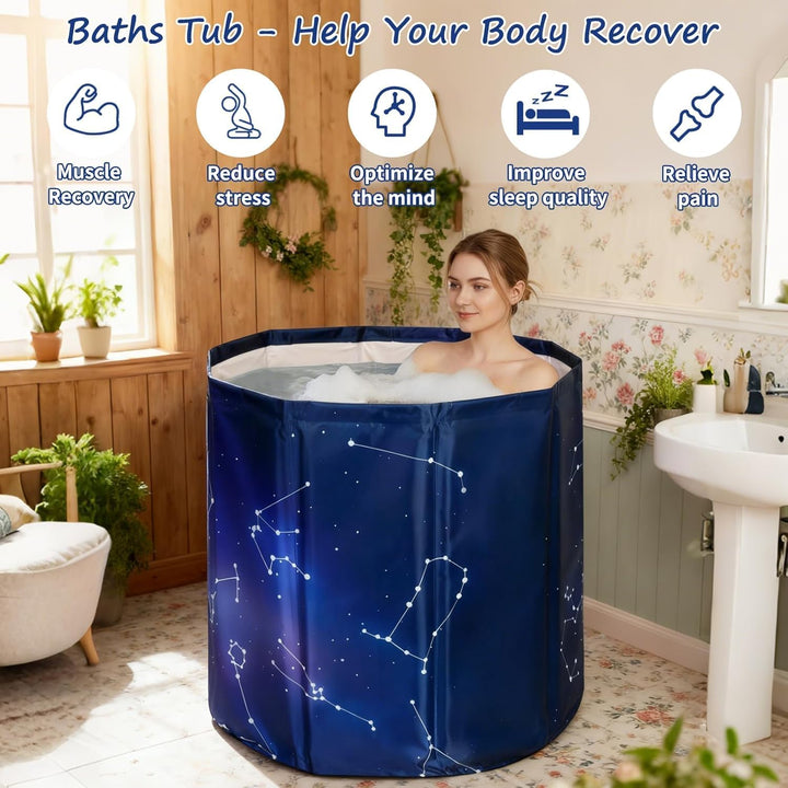 Simcat Tragbare faltbare Badewanne, Eisbadewanne für Kaltwassertherapie, Training, Badezimmer, freis