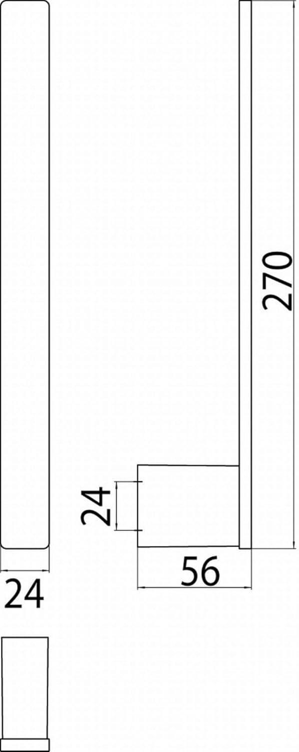 emco LOFT Reservepapierhalter für zwei Rollen, hochwertiger Toilettenpapierhalter zur Wandmontage, p