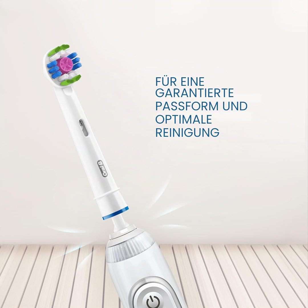 Oral-B White 3D Bürstenkopf, 4 Stück, Original Reinigungs Bürstenkörper, Weiss Alte Version, Alte Ve
