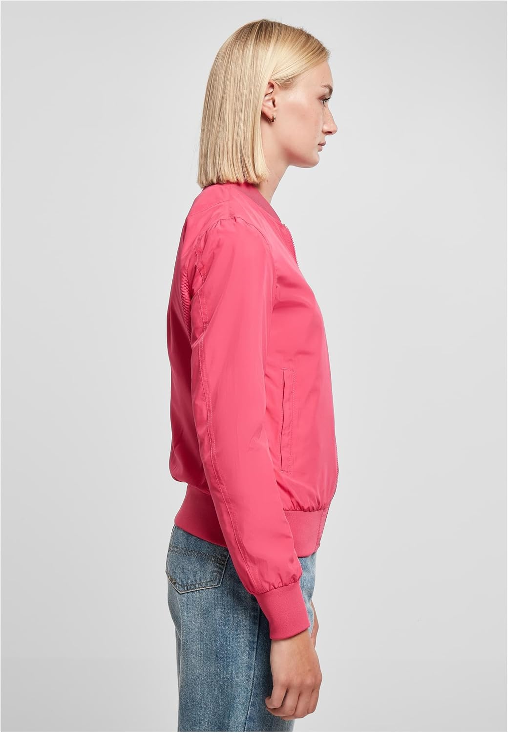 Urban Classics Damen Bomberjacke Ladies Light Bomber Jacket, leichte Fliegerjacke für Frauen in viel