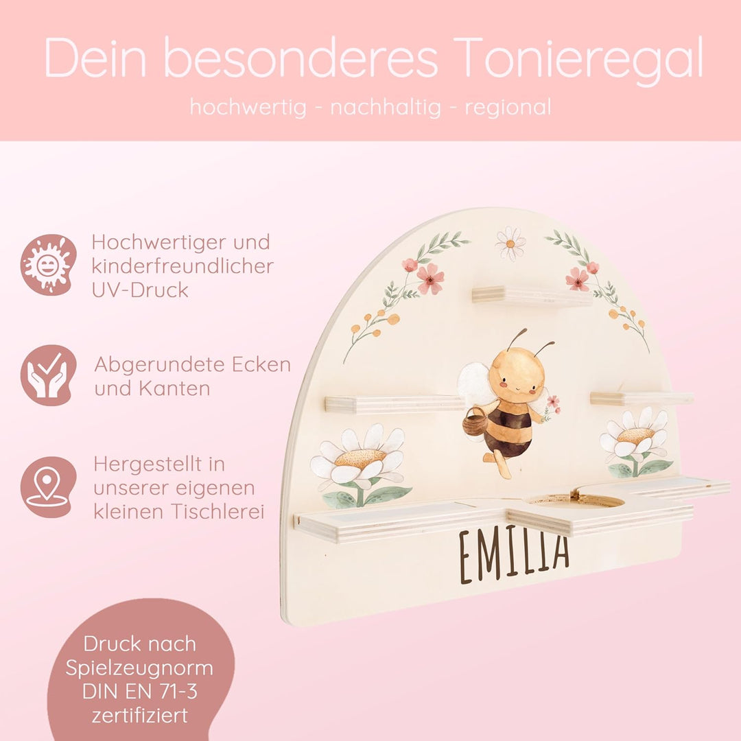 Personalisiertes Tonie Regal für Kinderzimmer - Magnetisches Toniebox Regal für Toniebox & Figuren m