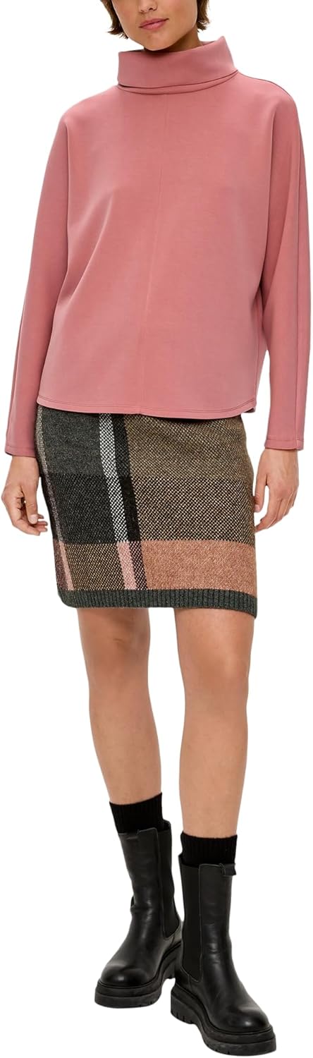 s.Oliver Damen Sweatshirt mit Rollkragen 32 Orange, 32 Orange