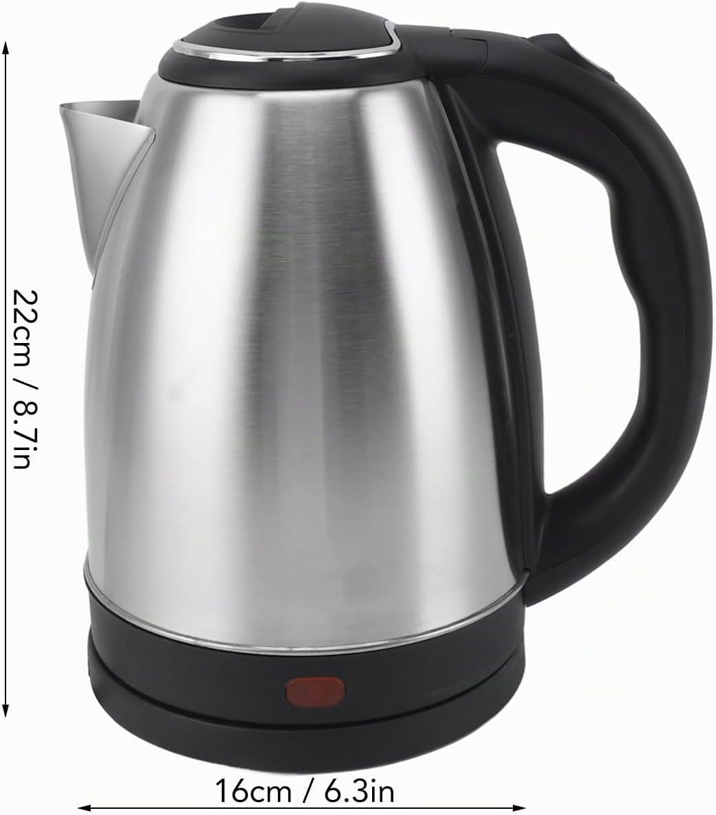2L Wasserkocher 1000W, Edelstahl Schnellwasserkocher Tee Kaffee mit Automatischer Abschaltautomatik