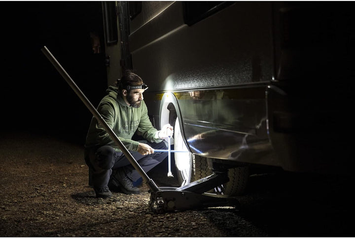 Ledlenser MH10 LED Akku Stirnlampe, extrem helle 600 Lumen, 120 Std. Laufzeit, wiederaufladbar, rote