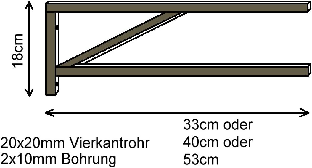1 Set Halter für Waschtisch, Waschbecken, Handtuchhalter, Edelstahl, versch. Grössen