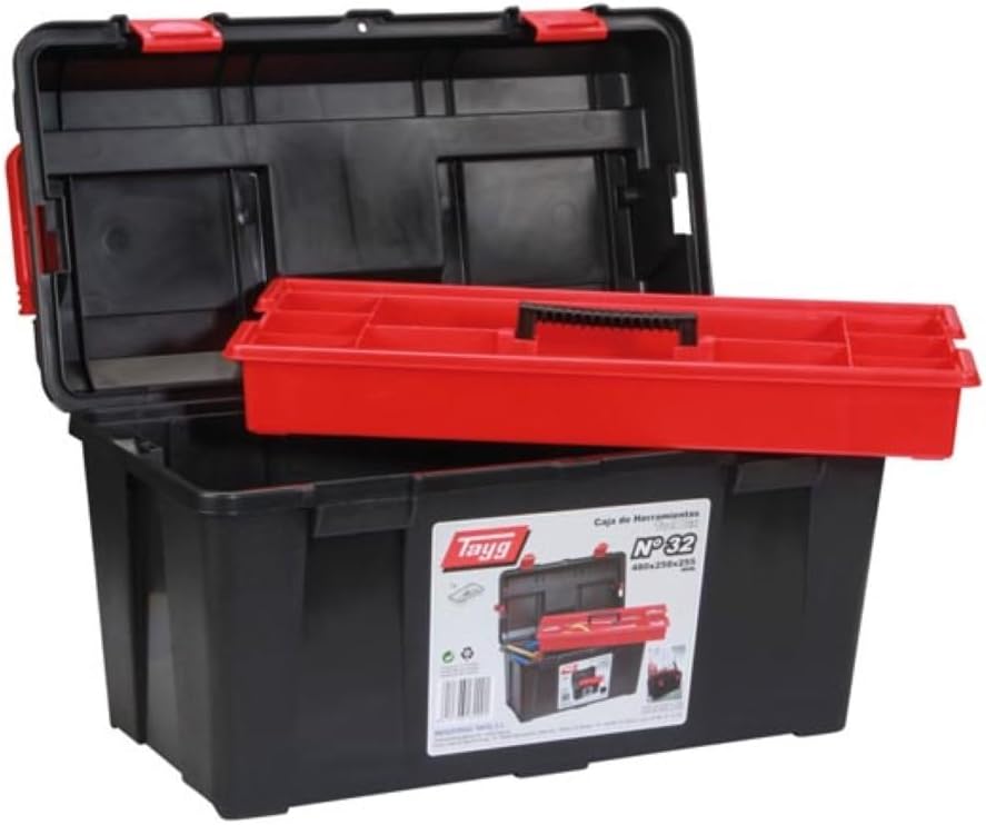 Electraline 132001 Tayg – Werkzeugkasten aus Kunststoff Nr.32 Werkzeugkasten 32, Werkzeugkasten 32