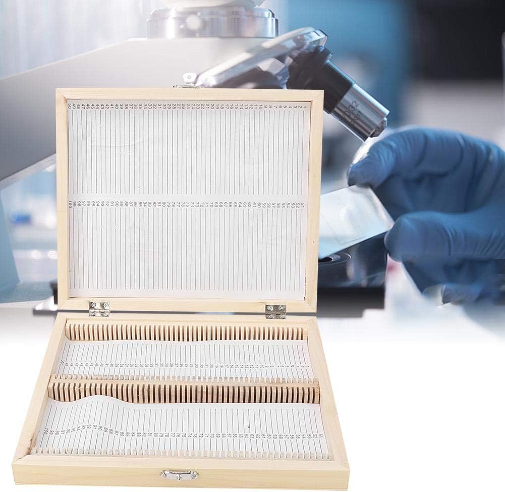 100PCS Reines Massivholz handgefertigt Biologie Glas vorbereitet Mikroskop Objektträger Proben Holzd