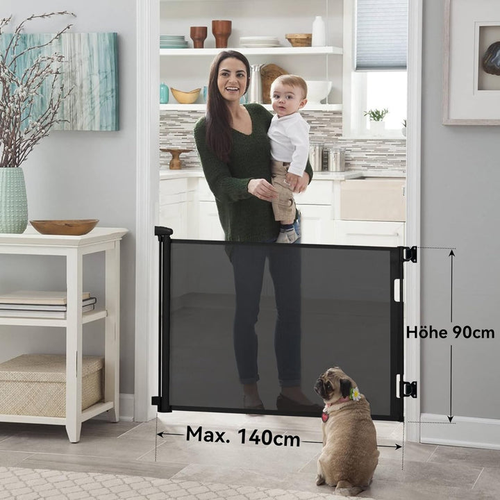 Hawthyhome Türschutzgitter Ausziehbar 0-180CM, Baby Treppenschutzgitter für Babys und Haustiere Kind