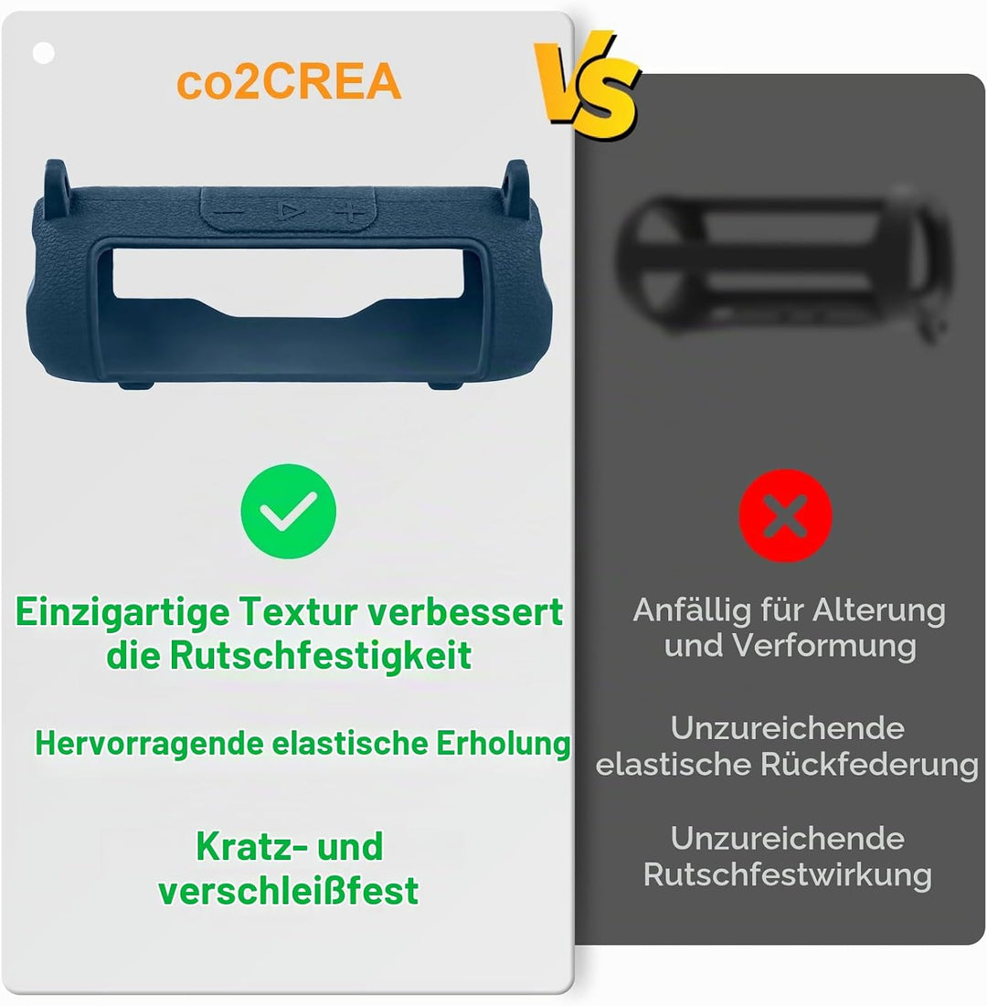 co2CREA Silikonhülle Tragetasche Case für JBL Flip 7 kabelloser tragbarer Bluetooth-Lautsprecher, Nu