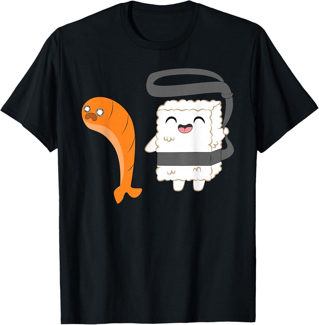 Rice Sushi Catching Nigiri Cute Kawaii Anime Japanese T-Shirt
