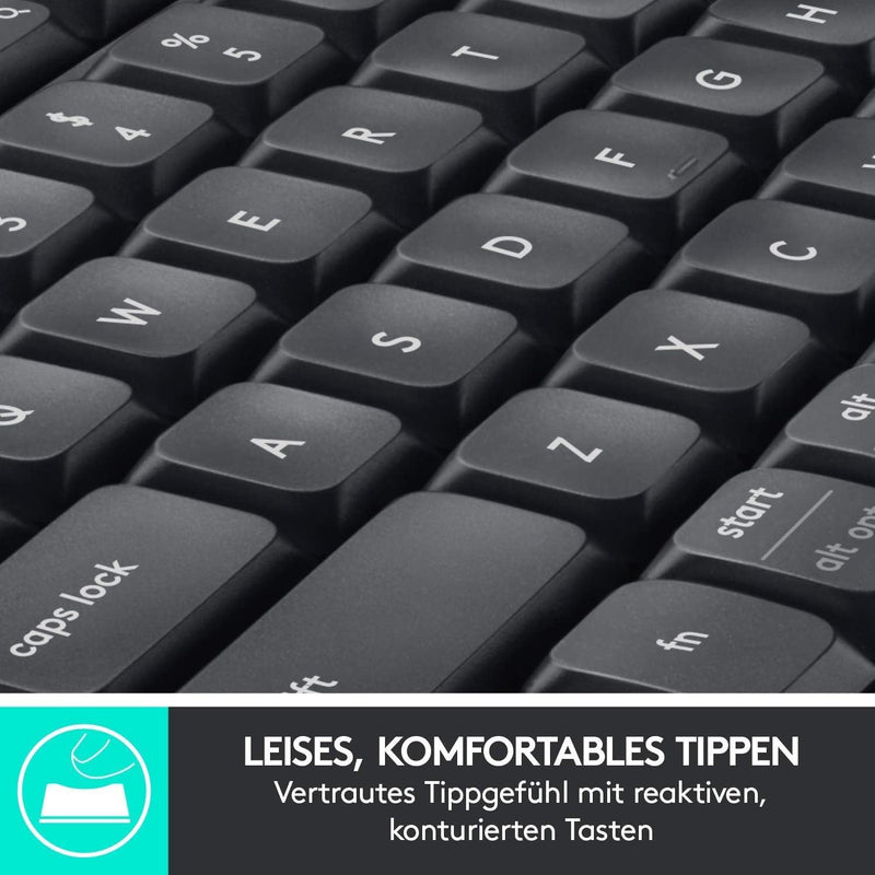 Logitech MK850 Performance Kabelloses Tastatur-Maus-Set, Bluetooth, 2.4 GHz Verbindung via USB-Empfä