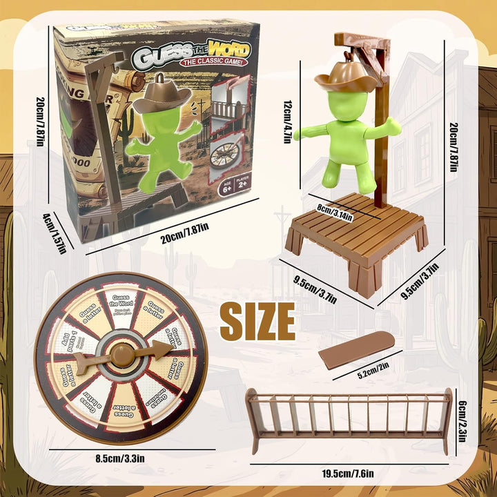 Magnetisches Hangmen Spiel, Ratespiel Erraten Sie das Wort Bevor Hank Zu Tode Hängen, Reisespiel für