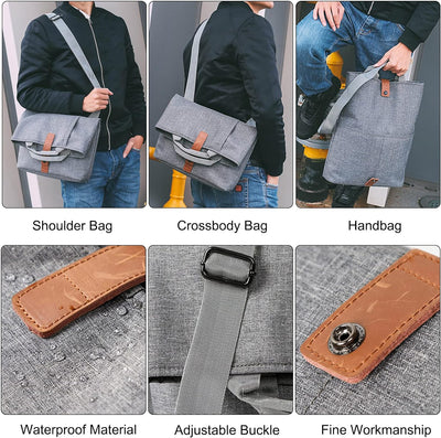 FANDARE Umhängetasche Herren Arbeitstasche Erweiterbar Messenger Bag Schultertasche Herrentasche Kur