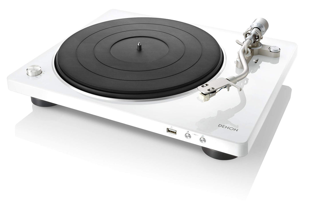 Denon DP450USBBKEM Plattenspieler (USB Aufnahme, Riemenantrieb, Tonarmlift, eingebauter Vorverstärke